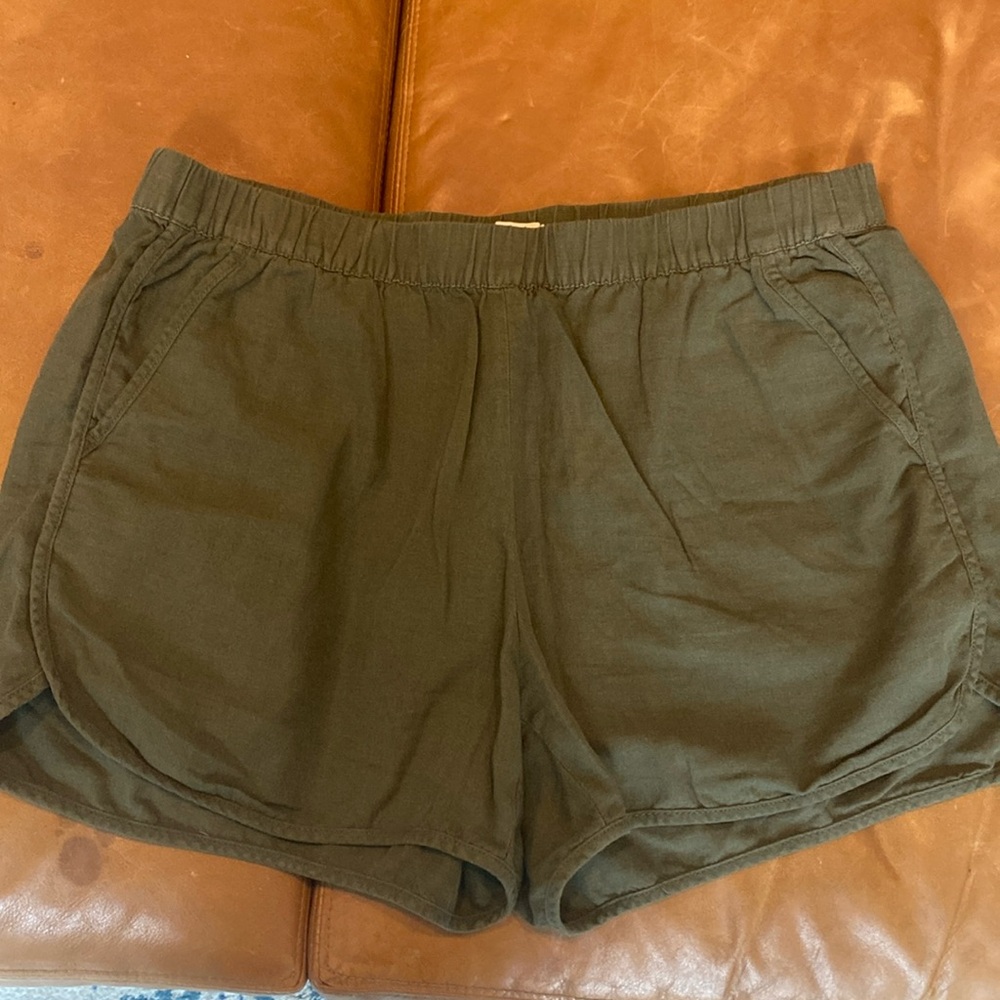 Madewell Olive Green Women's Casual Lounge Shorts